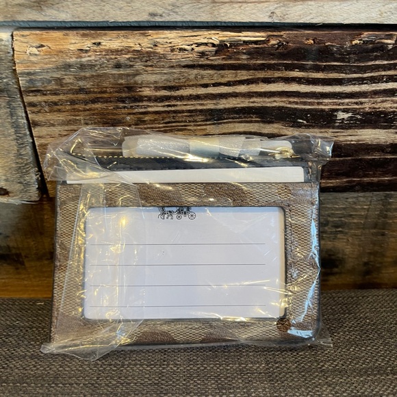 NWT COACH Signature Mini Skinny Canvas Wallet - Picture 3 of 4